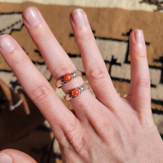 Orange Opal Stacker Ring