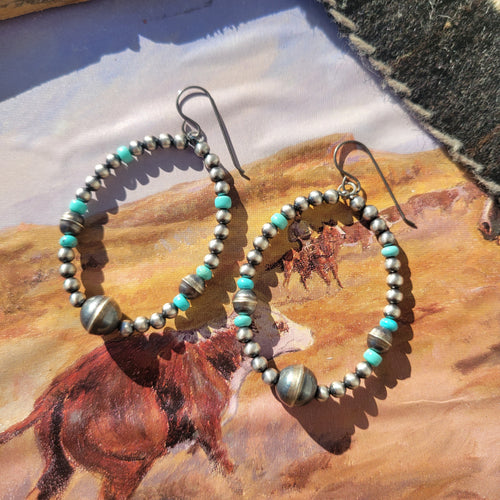 The Blue Ridge Pearl Hoops