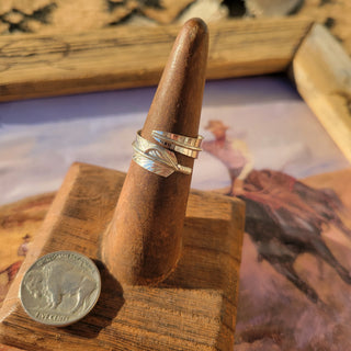 Silver Feather Rings - Adjustable
