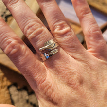 Load image into Gallery viewer, Silver Feather Rings - Adjustable