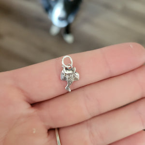 Sterling Saddle Charm