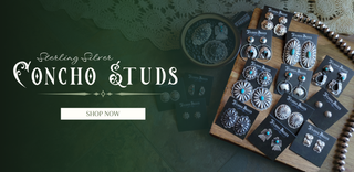 Sterling Silver Concho Studs