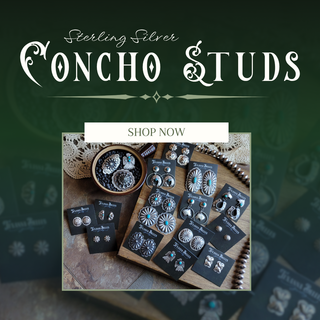 Sterling Silver Concho Studs