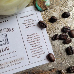 Coffee x Vanilla Tallow Balm - 4oz