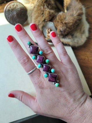 Beatrice Statement Ring - Adjustable - Purple Spiny & Sonoran