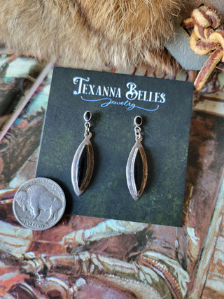 The Karson Earrings - Black Onyx - Vintage