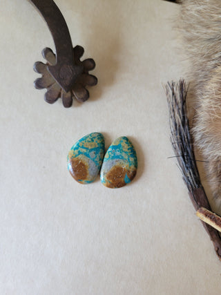 Kingman Turquoise Cab Pair