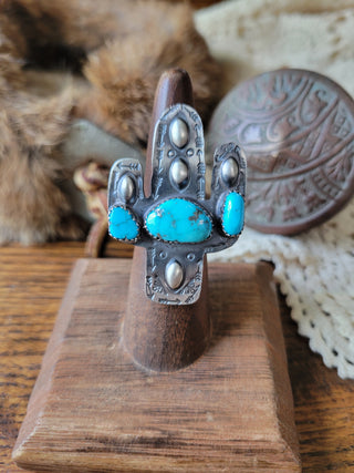 Cactus Concho Ring - Adjustable