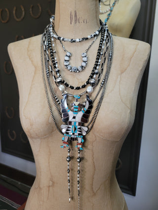White Buffalo Horseshoe Necklace