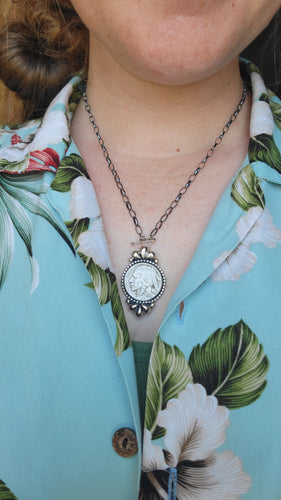 1936 Buffalo Nickel Toggle Necklace - 18