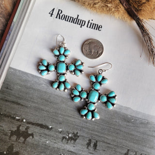 Cluster Cross Earrings