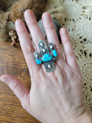 Cactus Concho Ring - Adjustable