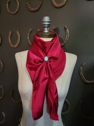 Wine Red - 36" Silk Wild Rag
