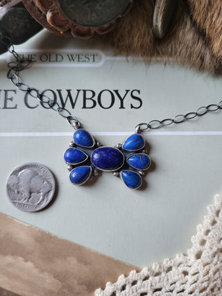 The Alpine Cluster Necklace - Lapis