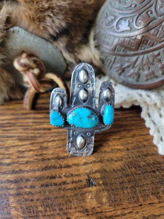 Cactus Concho Ring - Adjustable