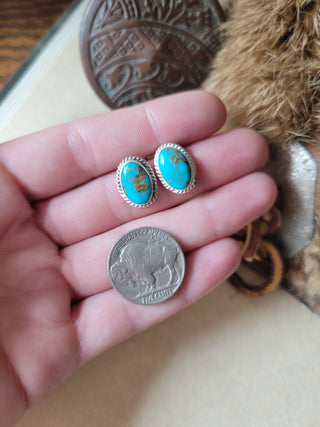 Turner Studs - Kingman Turquoise