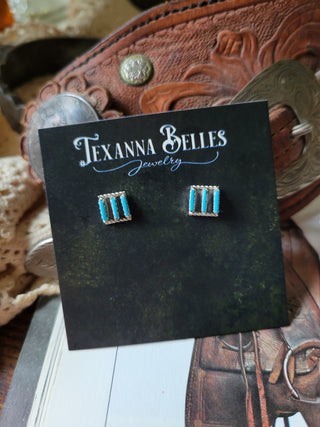 The Faith Needlepoint Studs - Kingman