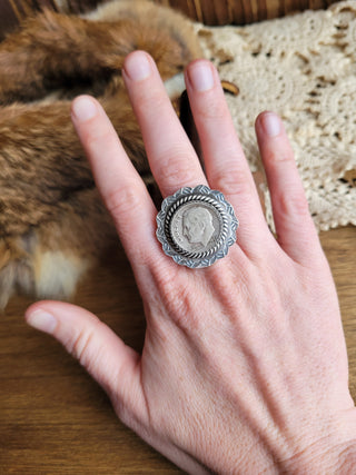 The Aspen Dime Ring - Adjustable