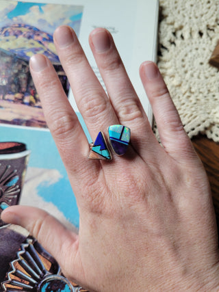 The Montgomery Inlay Split Ring - Adjustable