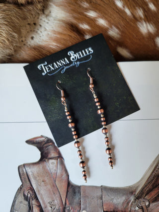 The Canyon Pearl Earrings - Copper