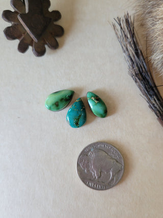Sonoran Turquoise Teardrop Cabs ×3