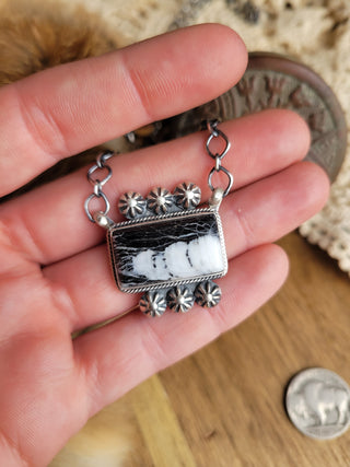 The Maverick Bar Necklace - White Buffalo