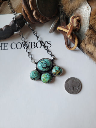The Annabelle Cluster Necklace - Blue Moon Turquoise