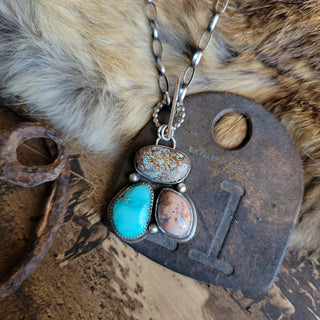 Turquoise x Opal Toggle Necklace