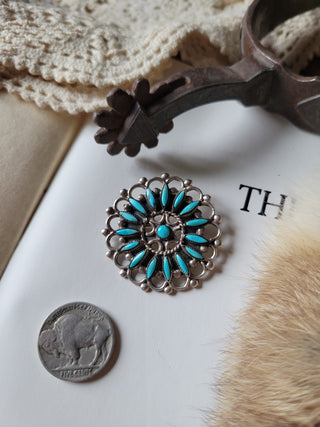 The Davenport Needlepoint Cluster Pin - Vintage