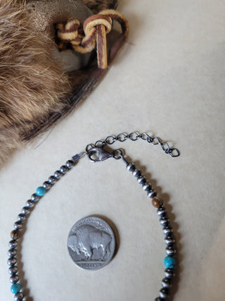 4mm Pearl Anklet - Kingman & Jasper