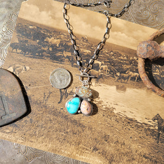 Turquoise x Opal Toggle Necklace