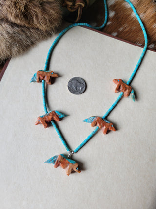 Wild Mustang Fetish Necklace - A