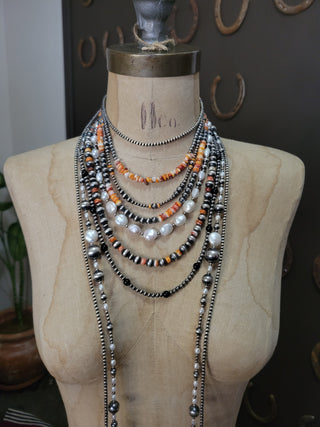 8mm Orange Spiny Pearls