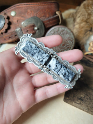 Frost Hair Barrette - White Buffalo