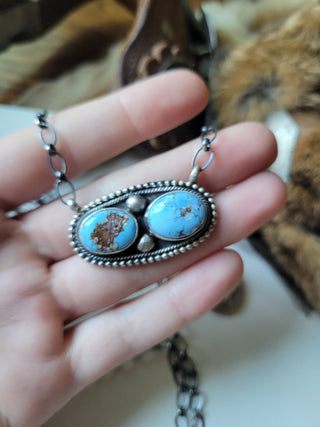 The Eliza Jane Necklace - Golden Hills Turquoise