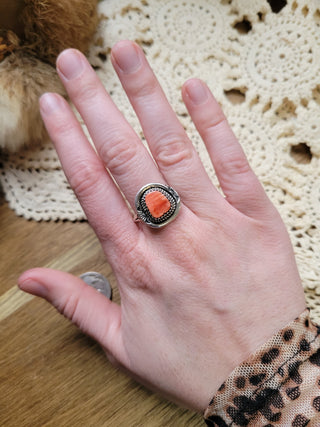 The Trey Ring - Red Spiny - Sz 10