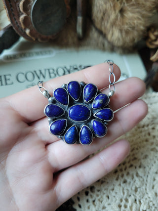The Abilene Full Cluster Necklace - Lapis