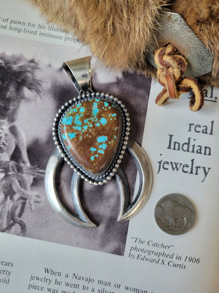 The Ridgeline Naja Pendant - Chimney Butte - Mine #8 Turquoise