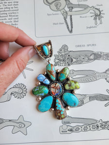 The Tamara Mixed Mine Cluster Pendant
