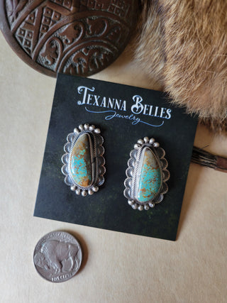 Darla Studs - Mine #8 Turquoise