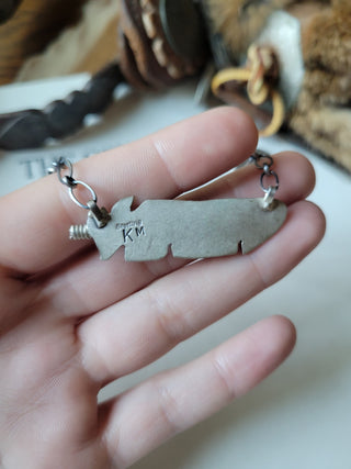 The EmmyLou Feather Necklace - White Buffalo