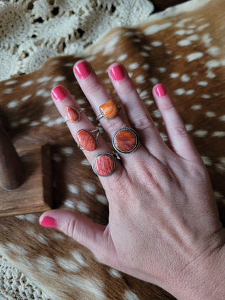 The Merritt Rings - Orange & Red Spiny