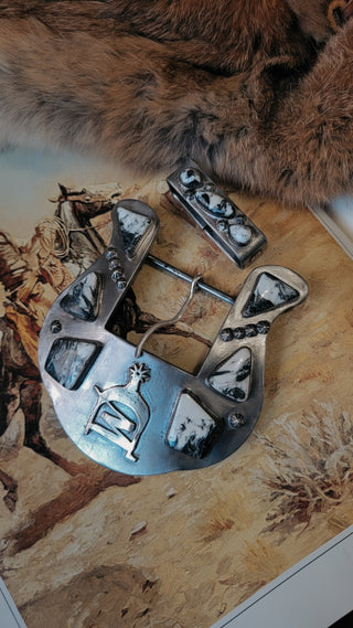 Ashlee's Custom Buckle - White Buffalo