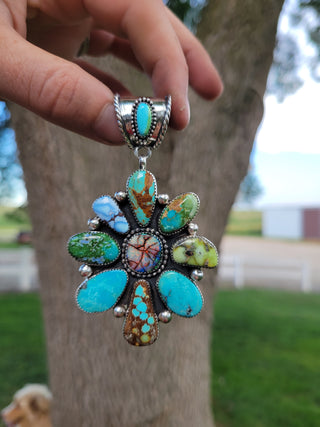 The Tamara Mixed Mine Cluster Pendant