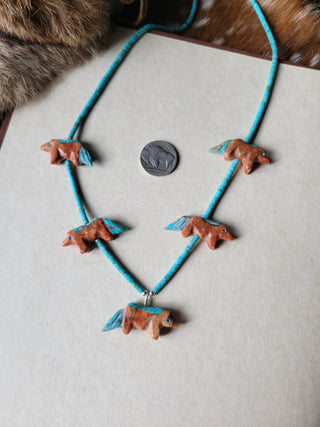 Wild Mustang Fetish Necklace - A