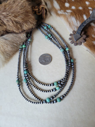 Graduated Pearls - Kingman - Green