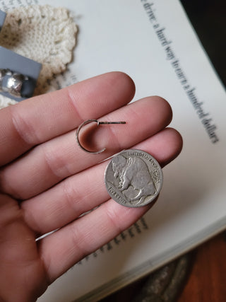 Stamped Huggie Hoops