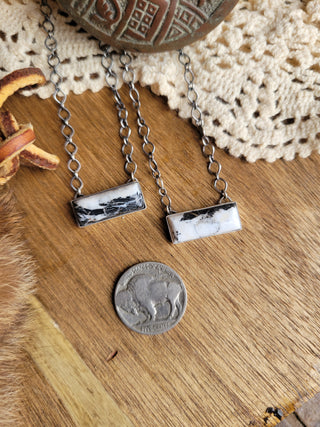 White Buffalo Bar Necklace