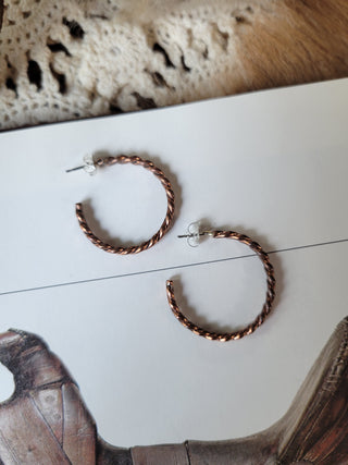 The Arianna 1" Copper Hoops