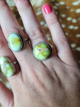Palomino Variscite Single Stone Rings